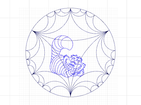 Cheshire Cat in a Poincaré disk v2