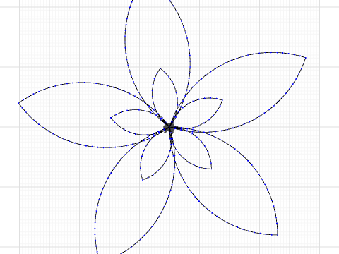 FLOWER LARGE - SATIN STICH Take 5