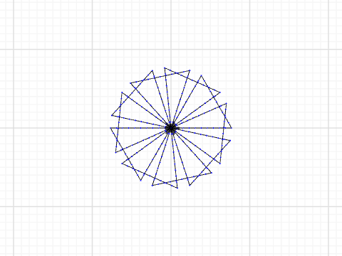 Triangle circle stitch, Gavin
