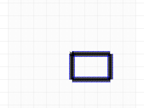 3 cm x 2 cm rectangle.
