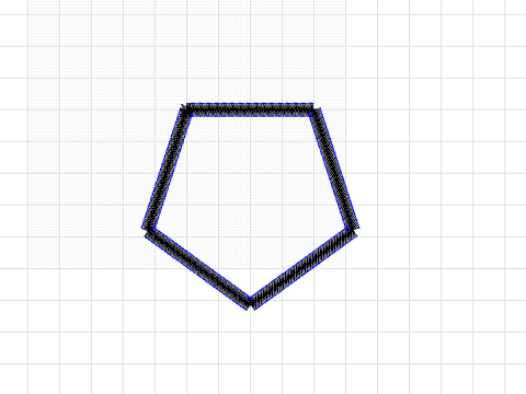 Pentagon with 4cm sides